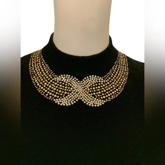 St John Evening Black Beaded Santana Knit Dress - Picture 2 of 10